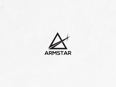Armstar armstar black design flat logo logotype minimalistic star triangle
