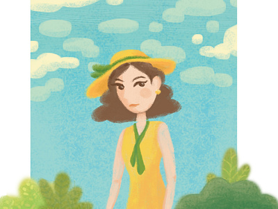 Summer in you blue sky digital digital art digital illustration digital painting digitalart drawing dribbble girl illustration illustration art illustrator photoshop summer summertime yellow