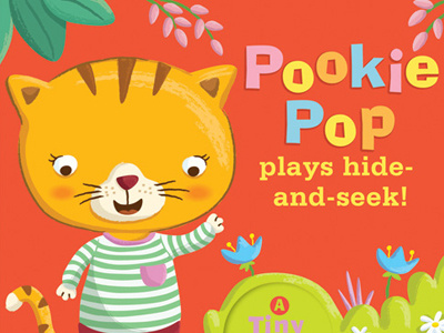 Pookie Pop Plays Hide-and-Seek! board book cat character illustration vector