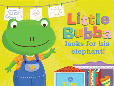 Little Bubba Looks for His Elephant! board book character children frog illustration vector