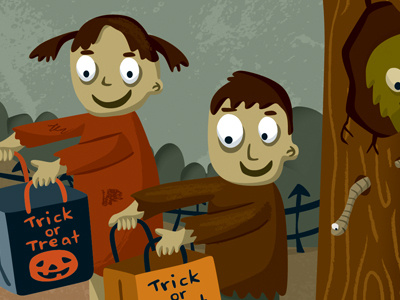 Ghouls art book childrens ghouls halloween illustration kid vector