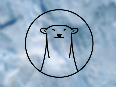 Polarbar circle logo outline polar bear