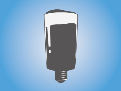 Beerspiration beer lightbulb logo mark