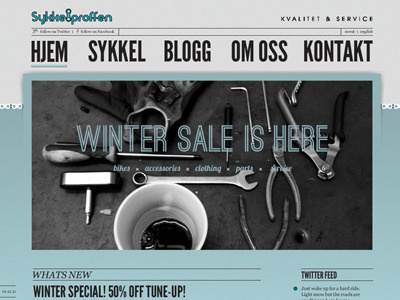 Sykkelproffen bike shop chainlink photography website