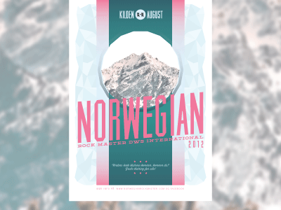 Norwegian Rock Master climbing competition poster rocks