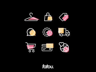 Icon set - Fatou. design design process icon illustration