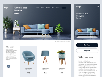 Furniture Website Design