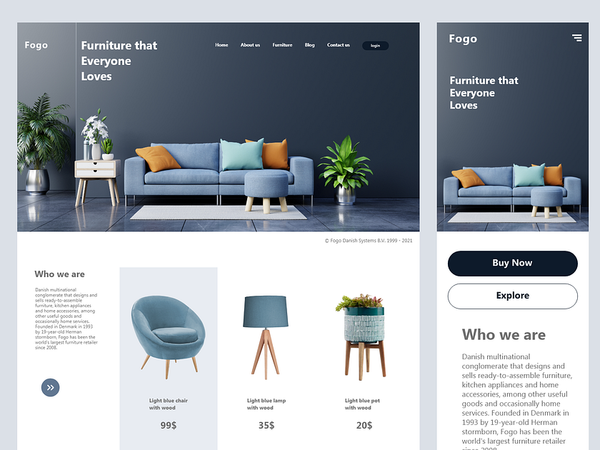 Furniture Website Design by Nika Tripolski on Dribbble