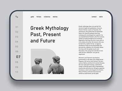 Greek Mythology - Web Design
