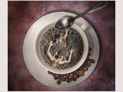 coffee yes . you maybe art board coffee color creativeshot cup of coffee dating design digital digitalart fantasy art graphic inspire lifestyle manners photoediting photomanipulation poster style vintagestyle visual art