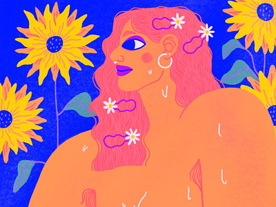Summer & Lemons background art character art design editorial art editorial illustration illustration