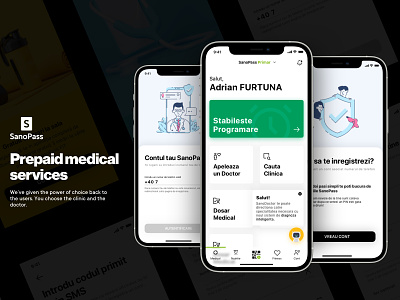 SanoPass agency android app branding design health ios medical ui ux uxui