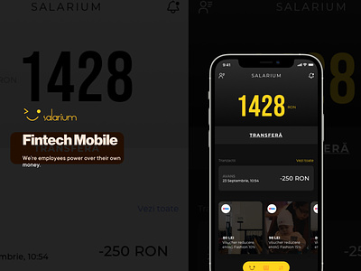 Salarium android app darkmode design fintech ios ui ux uxui