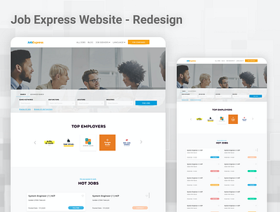 Job Express Website app design job hunting myanmar responsive web design ui design user experience user interface ux design website