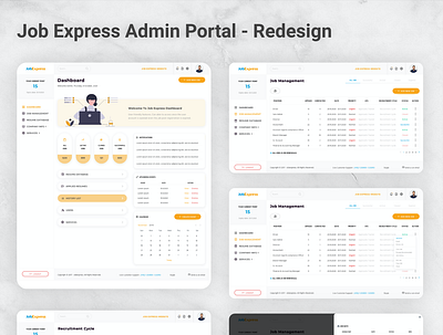 Job Express Admin Portal admin panel design job hunting myanmar responsive web design ui ui design user experience user interface ux design
