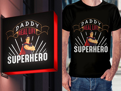 Superhero Dad T Shirt art branding dad dad t shirt design identity t shirt typography vector