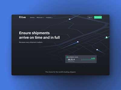 Tive — Website scroll animation animation design digital products interface logistics lottie map scroll scroll effect startup supply chain tive ui ui design web design webflow website z1