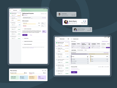 Lasso — Advisors app design advisors app clients dashboard design digital products finances financial fintech gbi goalbased investors investors ipad lasso prospects startup ui user experience z1