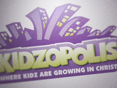 Kidzopolis city kids logo purple