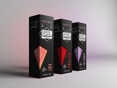 URBN E-liquids Emotions Limited Serie branding design package design