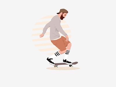 Sk8 digitalart illustration illustration art illustrator self comissioned skateboard skater vector