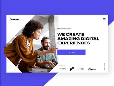 Pocketlab agency website clean digital homepage webdesign