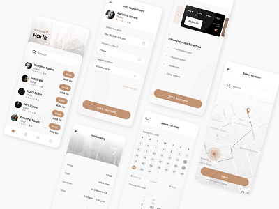 Booking App app booking app design mobile app payment staff ui ux web