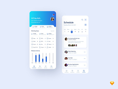 Attendance Mobile App app attendance mobile ui moblieapp sketch ui