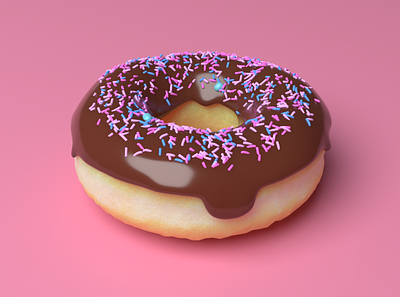 🍩 3d 3d art 3d modeling 3dillustration blender donut doughnut doughnuts pink sprinkles