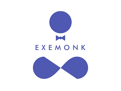 Exemonk design illustration logo