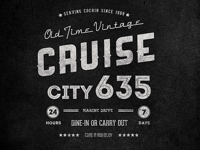 Cruise City 635 branding design illustration logo typography
