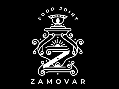 Zamovar Foodjoint branding design illustration logo