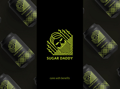 Sugar Daddy Cane Juice branding design illustration logo