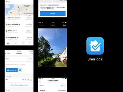 Sherlock app app icon design opendoor service design ui