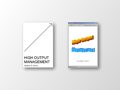 High Output Management book book cover books brutalism brutalist graphic design