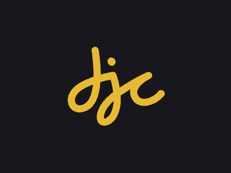 Hello dribbble black bouncy design icon initials logo loop loop animation motion rough signature signature logo yellow