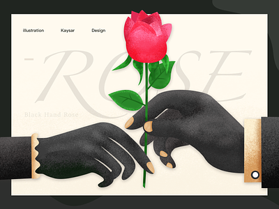 Black Hand Rose illustration