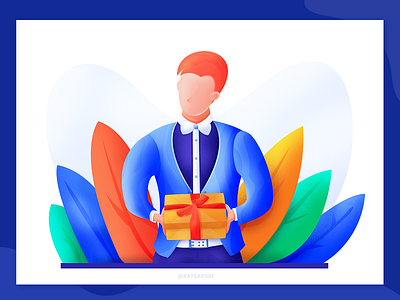 New style Illustration exercise 01 design giving gifts giving gifts illustration ui