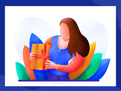 New style Illustration exercise 02 app branding color design giving gifts icon illustration ui