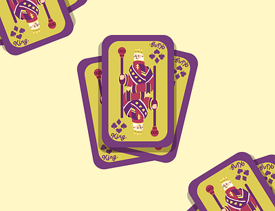King of Card card card design design flat flat design iconic flat illustration minimal vector