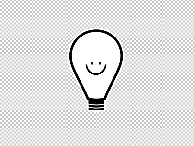 Idea for a logo black and white light bulb lightbulb