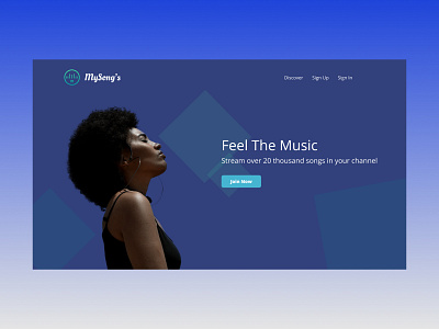 Songs app design ui web