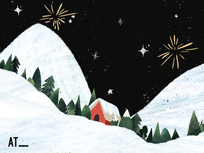 At Snowy Season 2d art adobe design digital art illustration photoshop procreate texture
