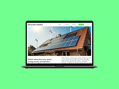 Resilient Energy Web Design ui ux web design website design