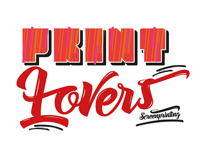 Print Lovers branding logo screenprinting