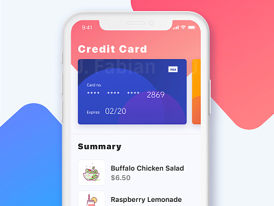 Daily UI #002 -- Credit Card Checkout credit card dailyui food payment store