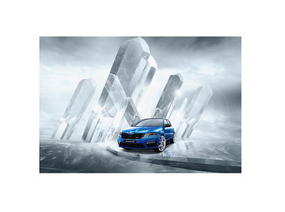 Crystal Clear blue car crystals illustration photomanipulation