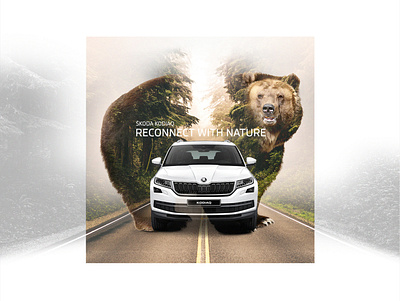 ŠKODA KODIAQ - Reconnect with nature 4 advertising car double exposure doubleexposure nature photomanipulation reconnect
