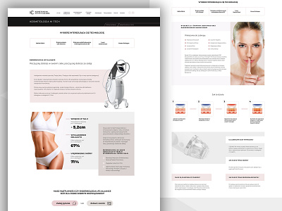 Konstancin Clinic - Esthetic offer pages beauty clinic design frontend interface poland ui ux web webdesign wordpress