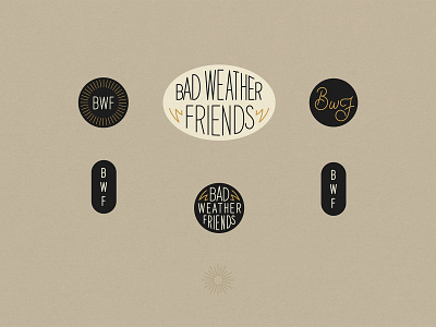 Bad Weather Friends band brand identity branding branding concept branding design design graphic design logo sticker design stickers typography